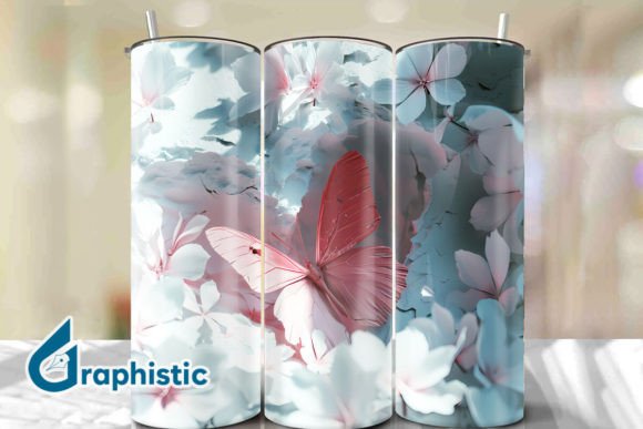Butterfly Break Through Tumbler Wrap 22 Graphics & Backgrounds