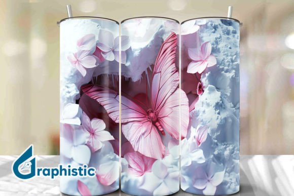 Butterfly Break Through Tumbler Wrap 24 Graphics & Backgrounds