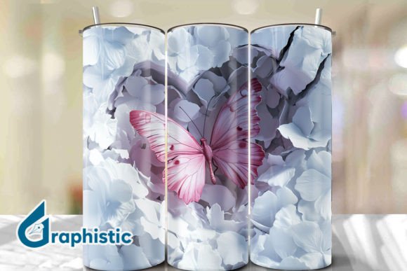 Butterfly Break Through Tumbler Wrap 26 Graphics & Backgrounds