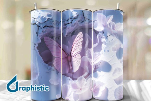 Butterfly Break Through Tumbler Wrap 38 Graphics & Backgrounds